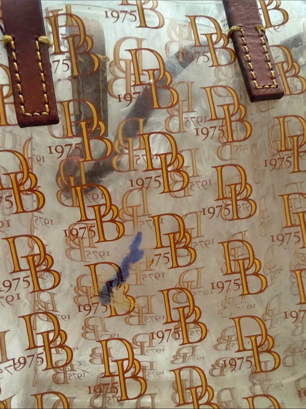 Dooney & Bourke Beige and Brown Monogram Tote - Picture 3 of 3